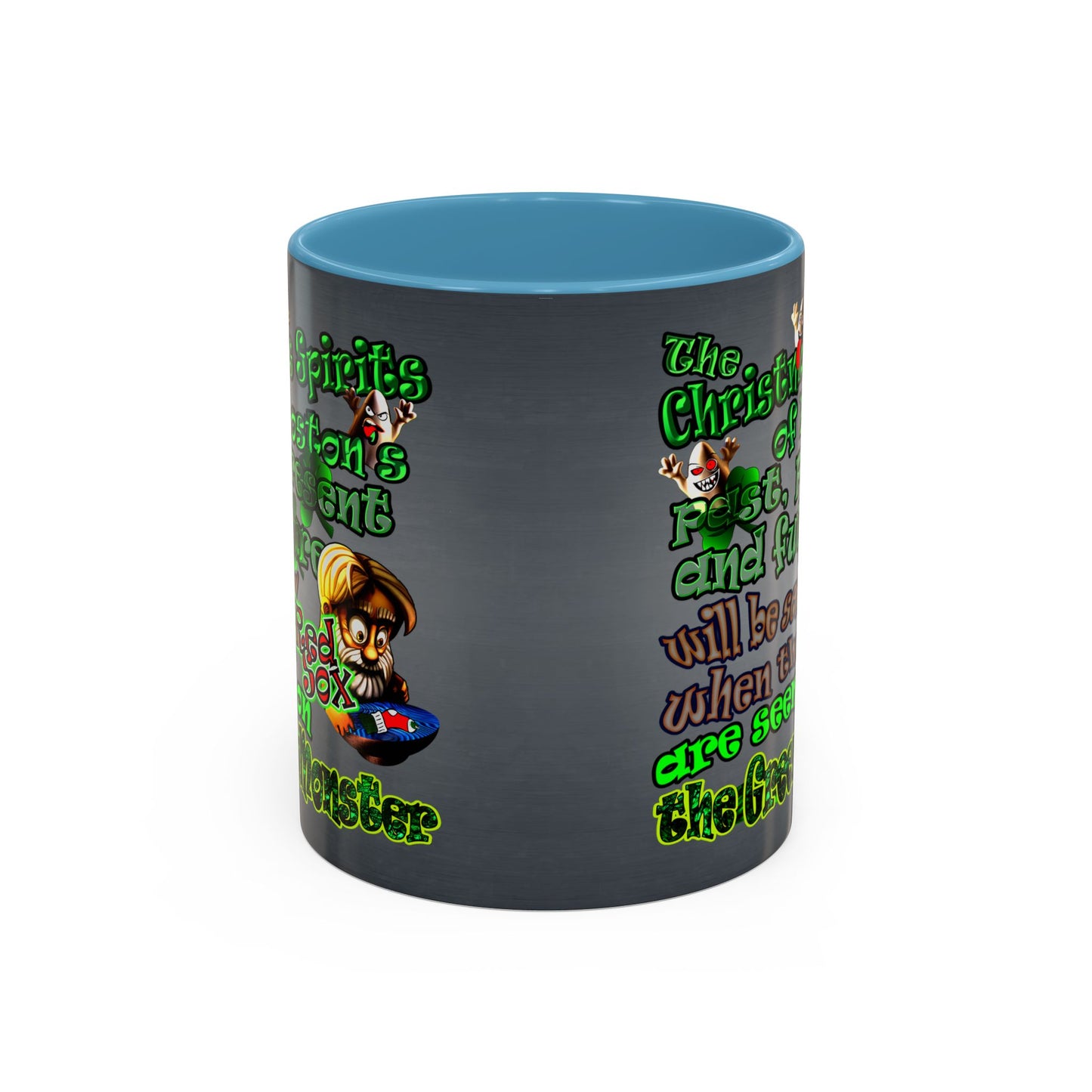 christmas spirits of boston - Accent Mug (grey-light grey)