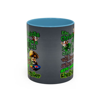 christmas spirits of boston - Accent Mug (grey-light grey)