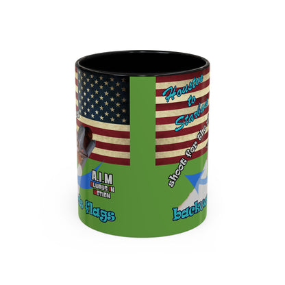 shoot for the stars - Accent Mug (green)