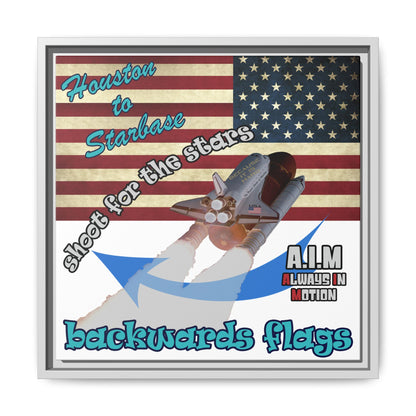 shoot for the stars - framed canvas art (white)
