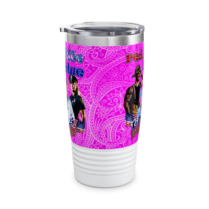 rw&b lives matter - Ringneck Tumbler, 20oz (pink swirl)