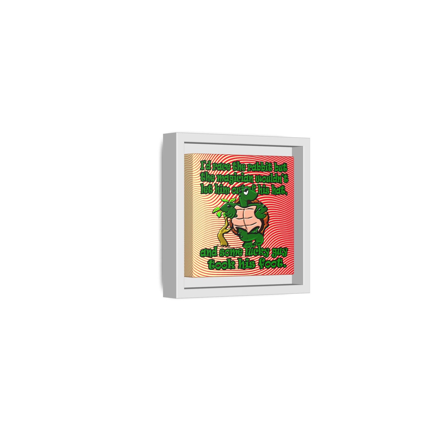 turtle race - framed canvas art (yellow-orange wave)