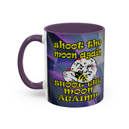 shoot the moon again - Accent Mug (grey-pink wave)