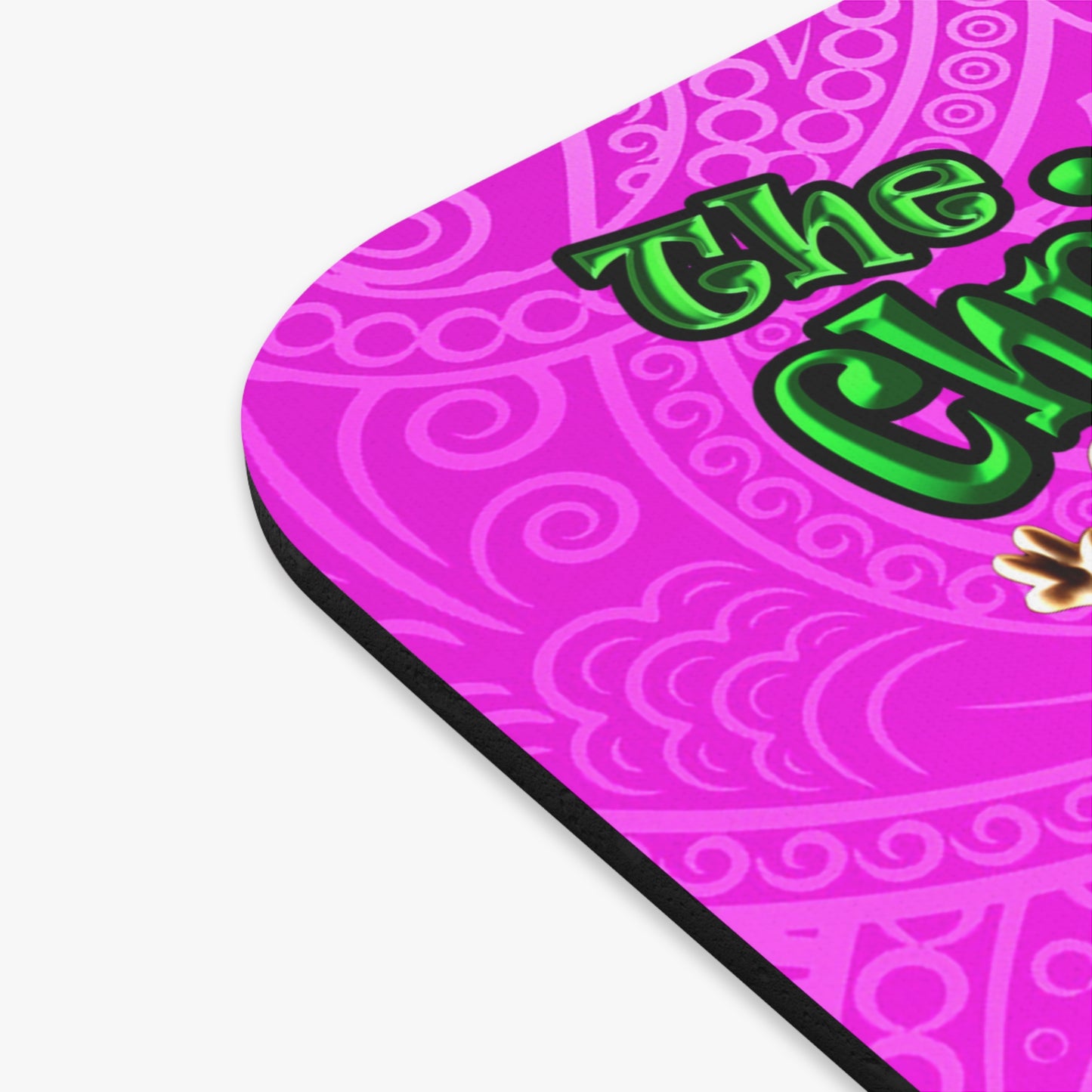 christmas spirits of boston - Mouse Pad (Rectangle) (pink swirl)