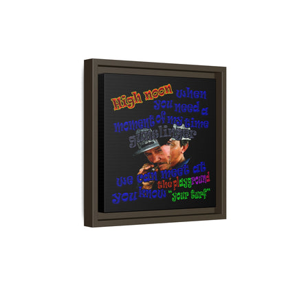 high noon - framed canvas art (black)