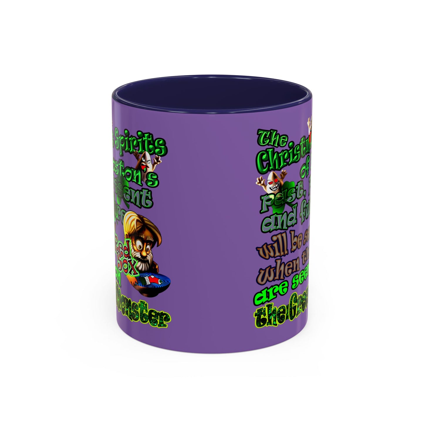 christmas spirits of boston - Accent Mug (light purple)