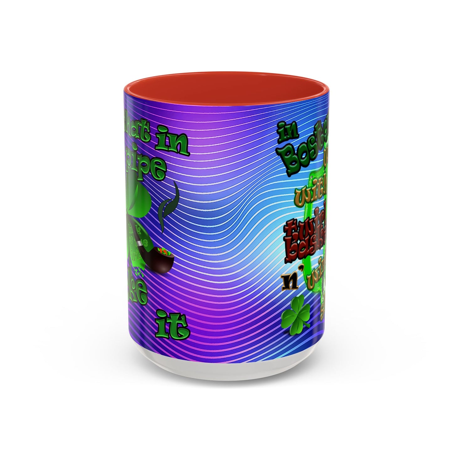 celtics logo - Accent Mug (purple wave)