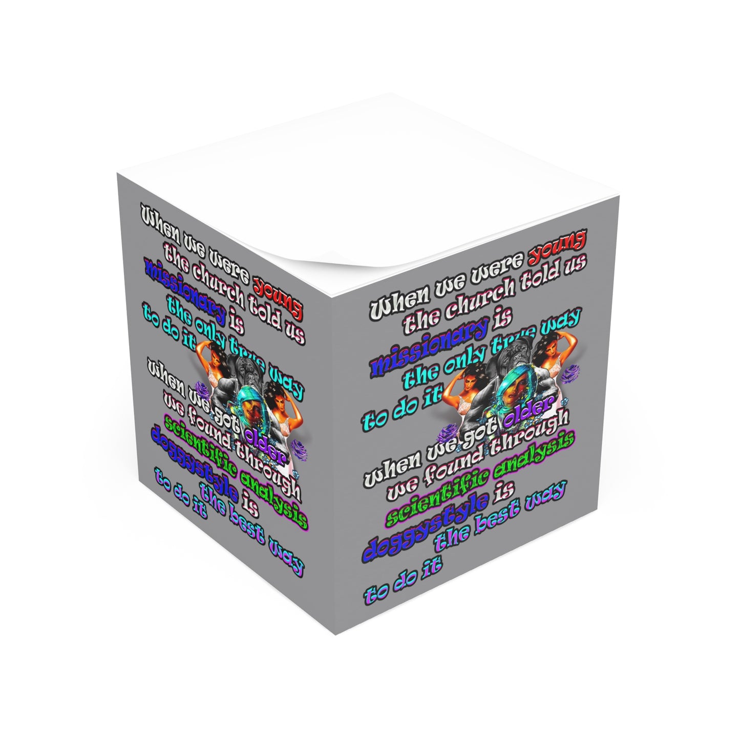 doggystyle - note cube (grey)