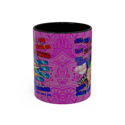 drop the beat - Accent Mug (pink swirl)