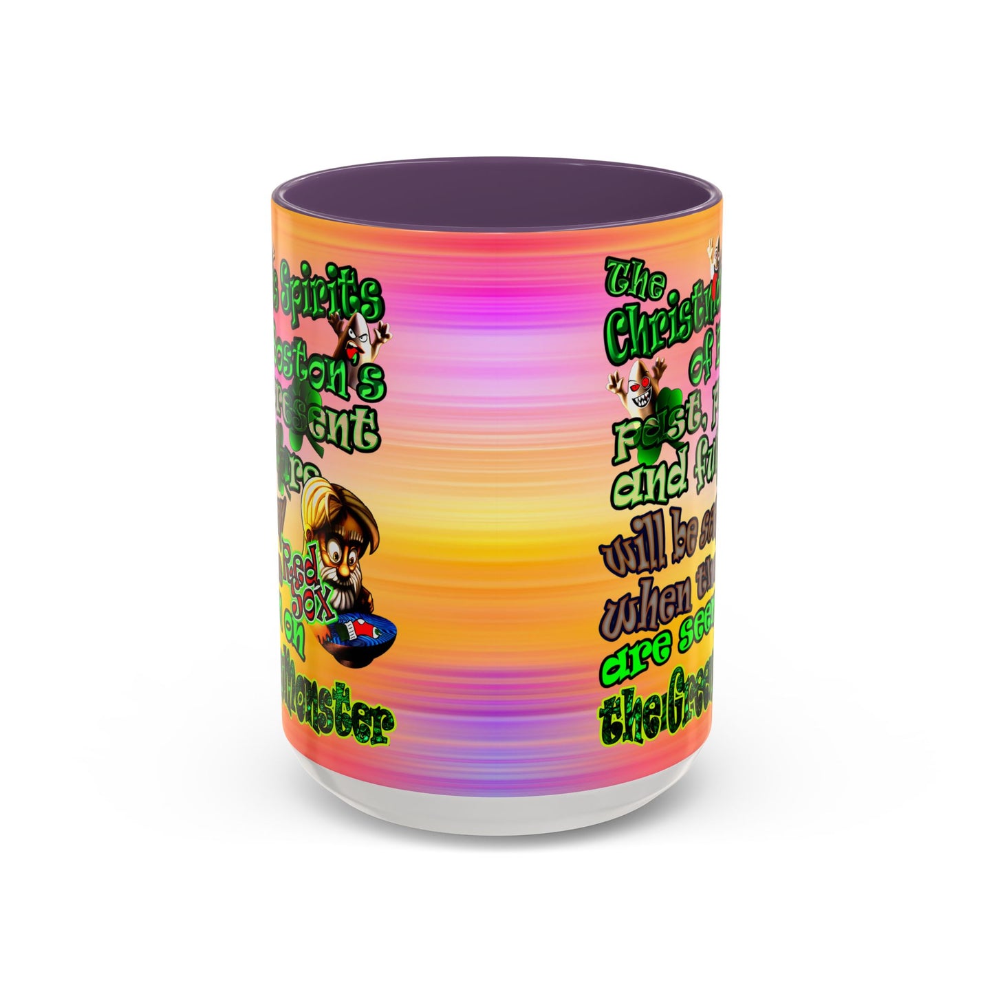 christmas spirits of boston - Accent Mug (color blur)