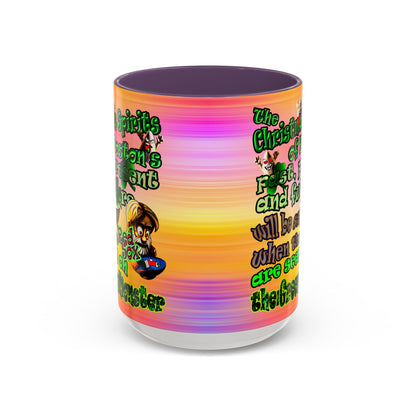 christmas spirits of boston - Accent Mug (color blur)