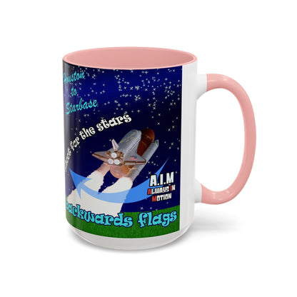 shoot for the stars - Accent Mug ('snoops' background)