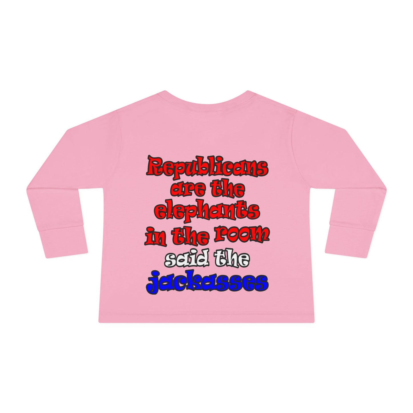 donkeys and elephants - Toddler Long Sleeve Tee