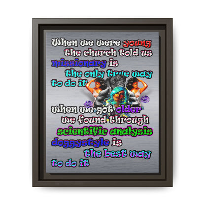 doggystyle - framed canvas art (brushed nickel)