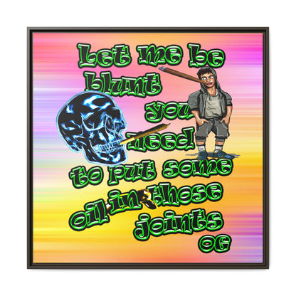 og - framed canvas art (color blur)