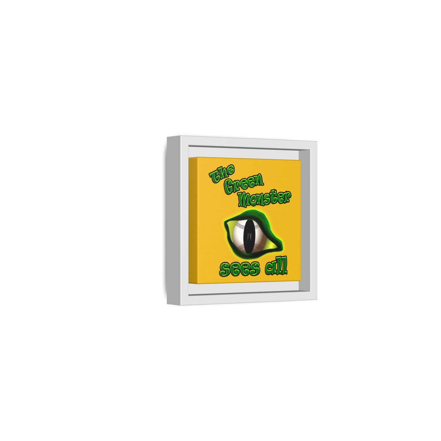 green monster - framed canvas art (yellow)