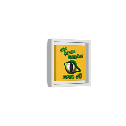 green monster - framed canvas art (yellow)