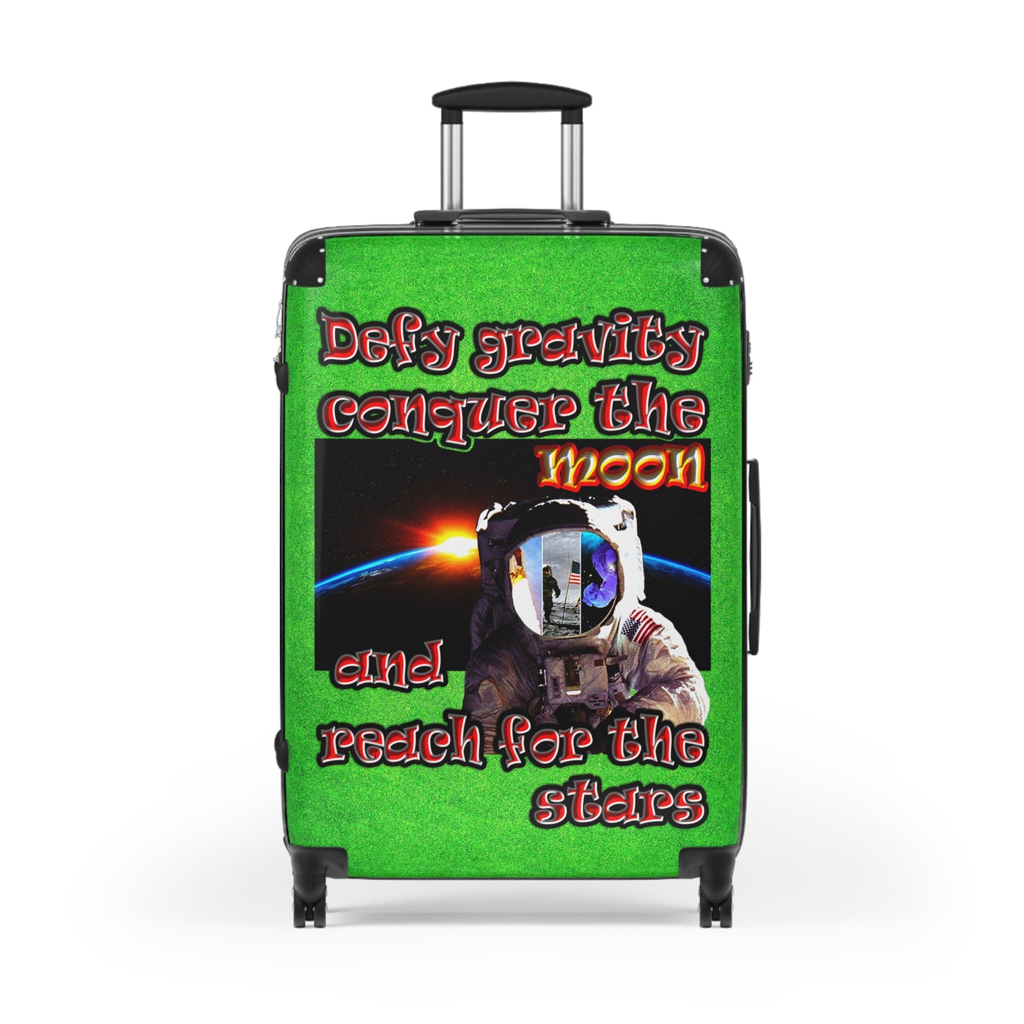 defy conquer reach - Suitcase (green turf)