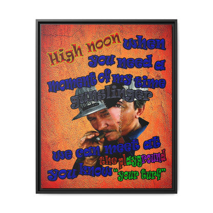 high noon - framed canvas art (burnt orange)