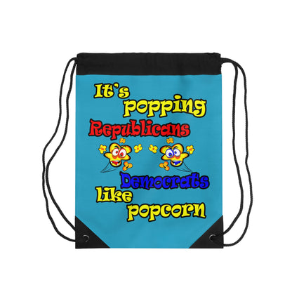 popping like popcorn - Drawstring Bag (turquoise)