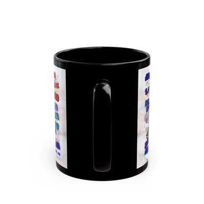 drop the beat - Black Mug (white marble)
