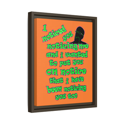 noticed you noticing - framed canvas art (crusta)