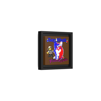 tag that - framed canvas art (brown)