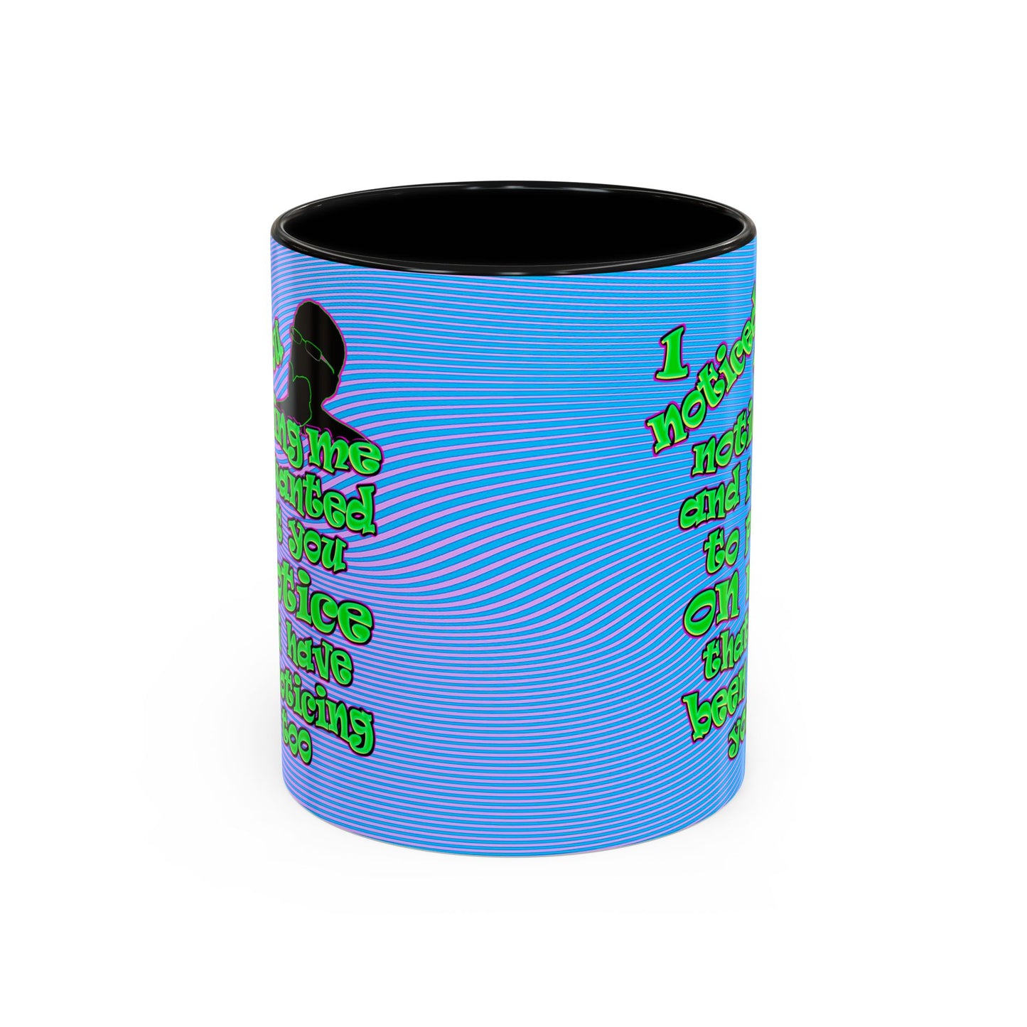 noticed you noticing - Accent Mug (light blue-purple wave)