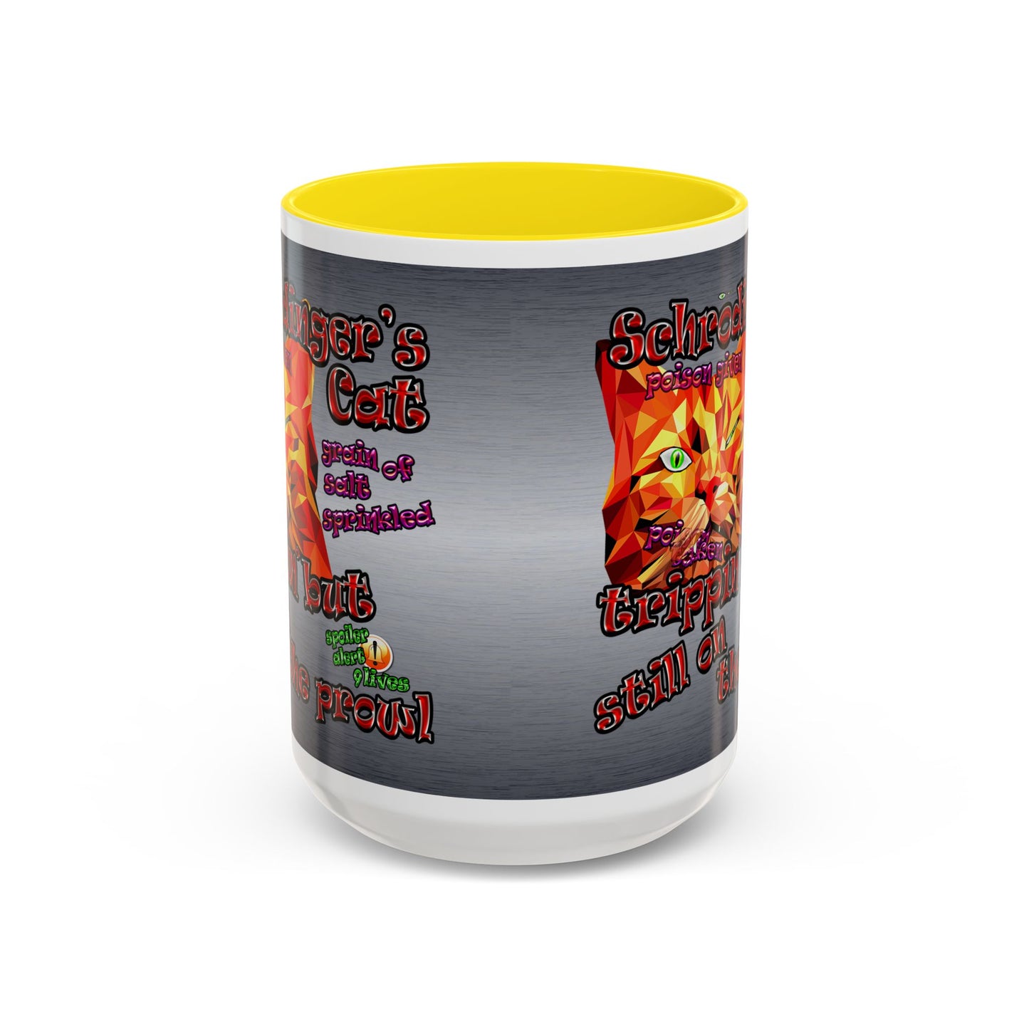 schrodinger's cat - Accent Mug (brushed nickel)