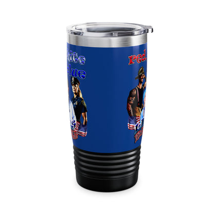 rw&b lives matter - Ringneck Tumbler, 20oz (dark blue)
