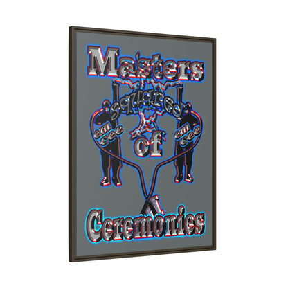 em cee squared - framed canvas art (dark grey)