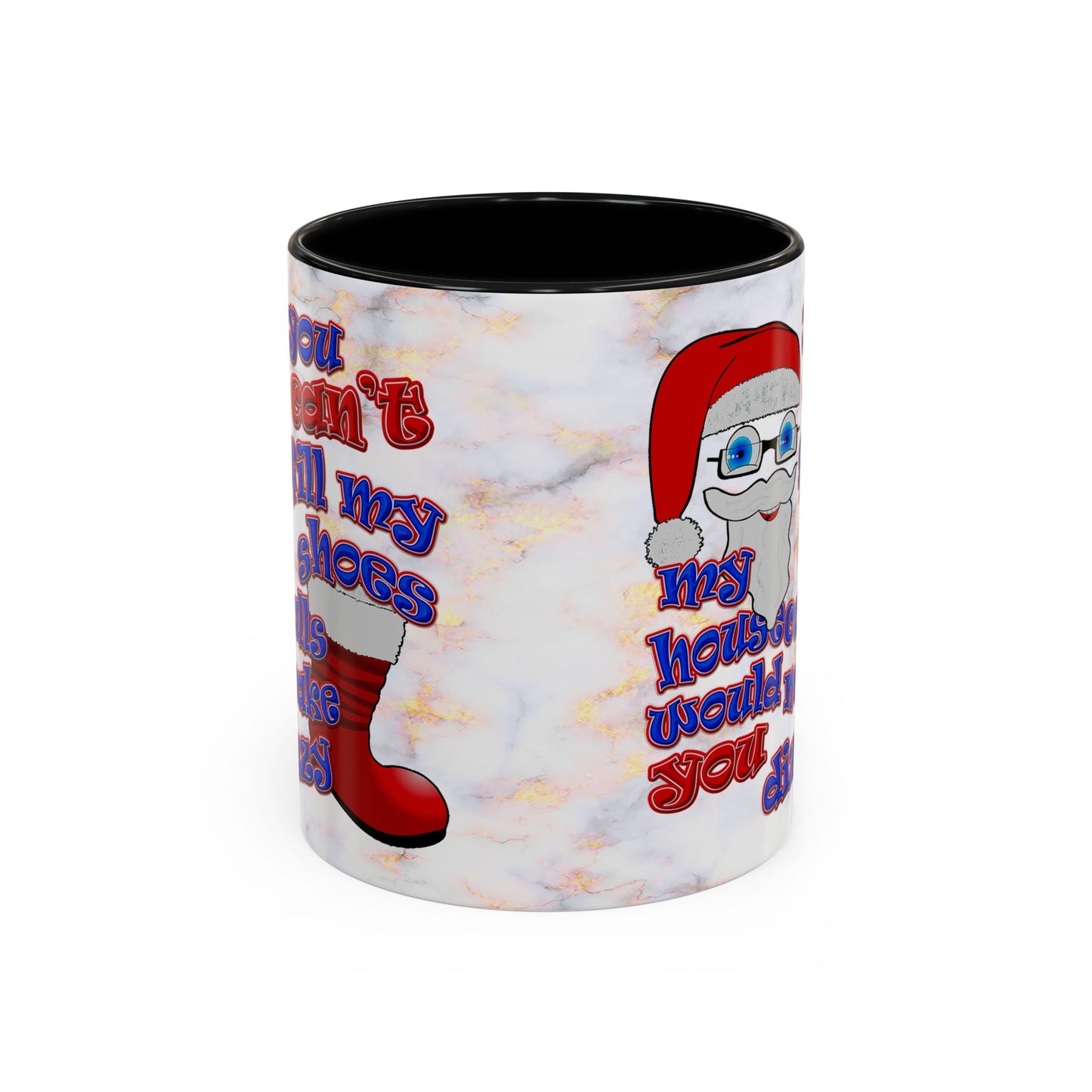 santa's shoes - Accent Mug (white marble)