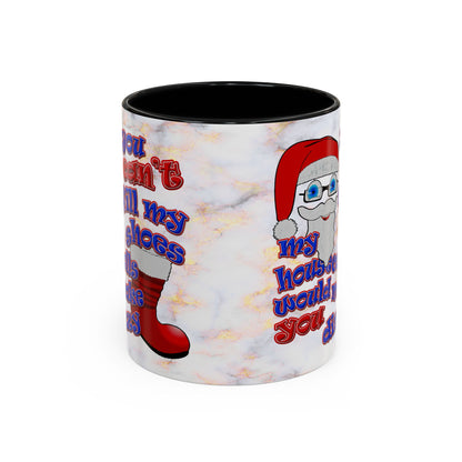 santa's shoes - Accent Mug (white marble)