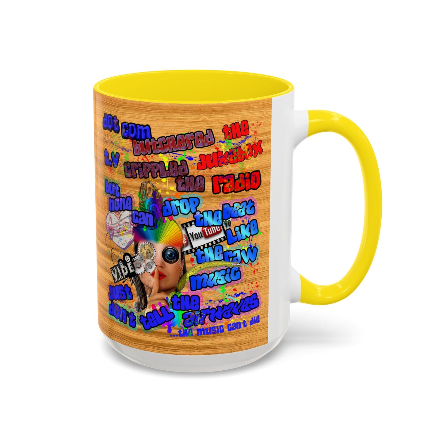 drop the beat - Accent Mug (butterscotch wood finish)