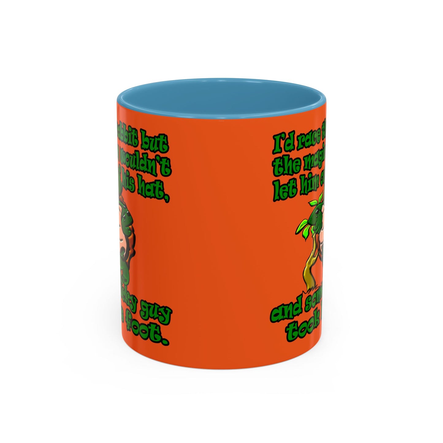 turtle race - Accent Mug (orange)