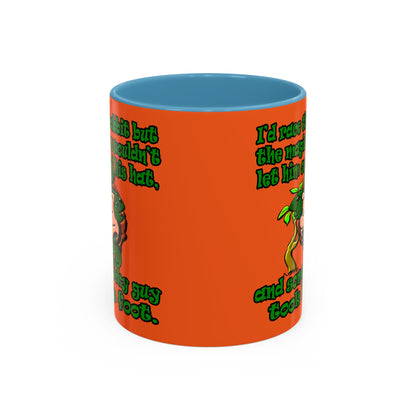 turtle race - Accent Mug (orange)