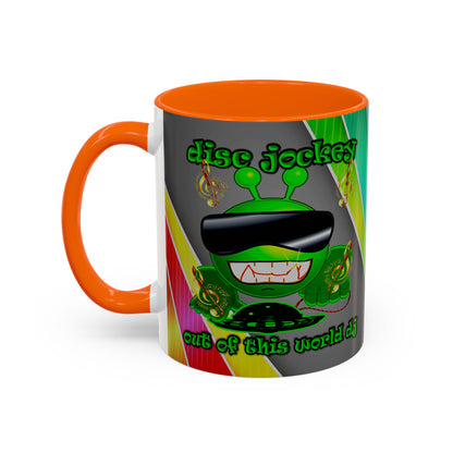 disc jockey - Accent Mug (rainbow split)