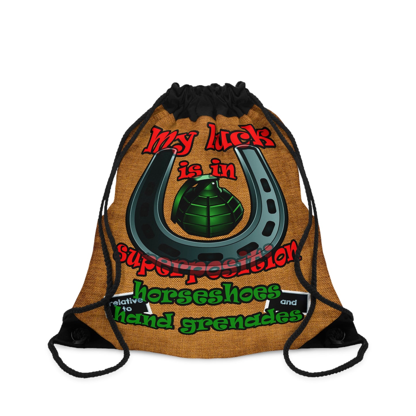 my luck - Drawstring Bag (dichromatic brown papyrus)
