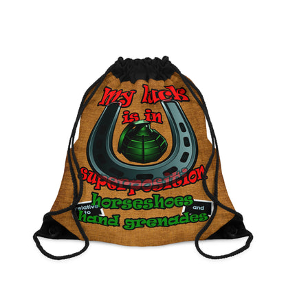 my luck - Drawstring Bag (dichromatic brown papyrus)
