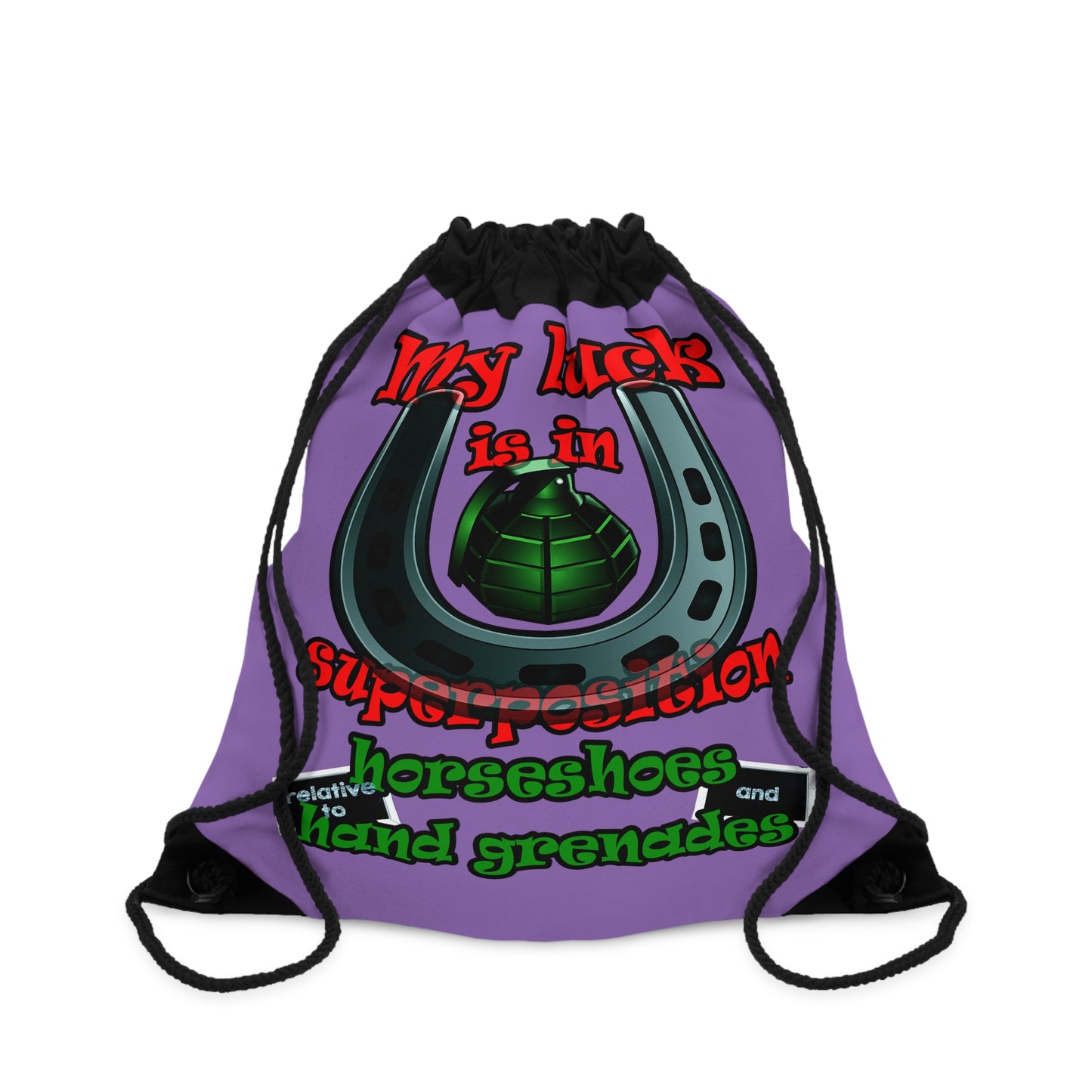 my luck - Drawstring Bag (light purple)