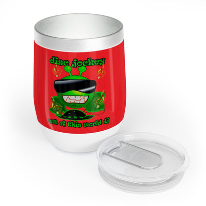 disc jockey - Chill Wine Tumbler (red)