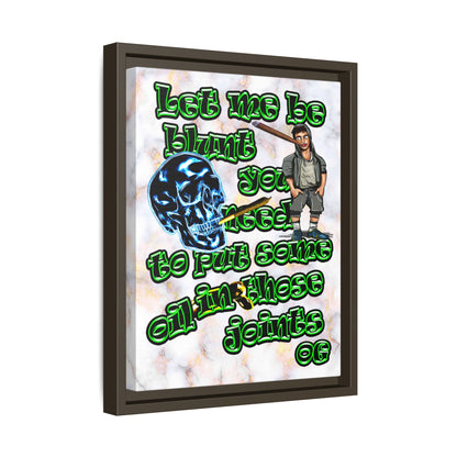 og - framed canvas art (white marble)