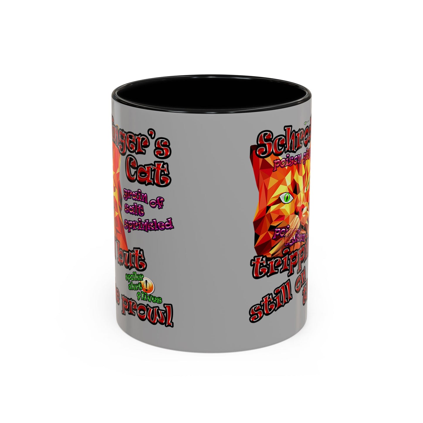 schrodinger's cat - Accent Mug (light grey)