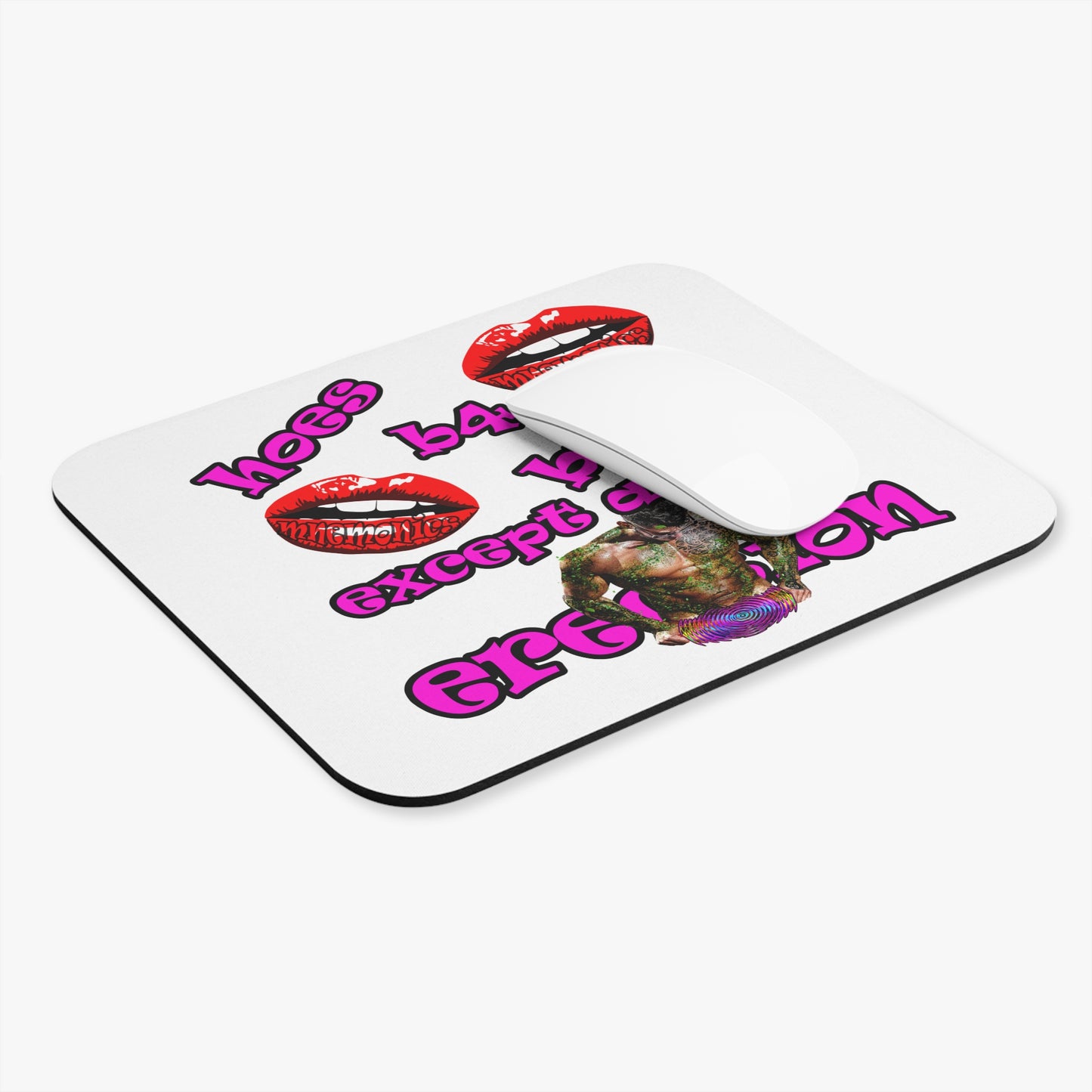 hoes b4 bros - Mouse Pad (Rectangle) (white)
