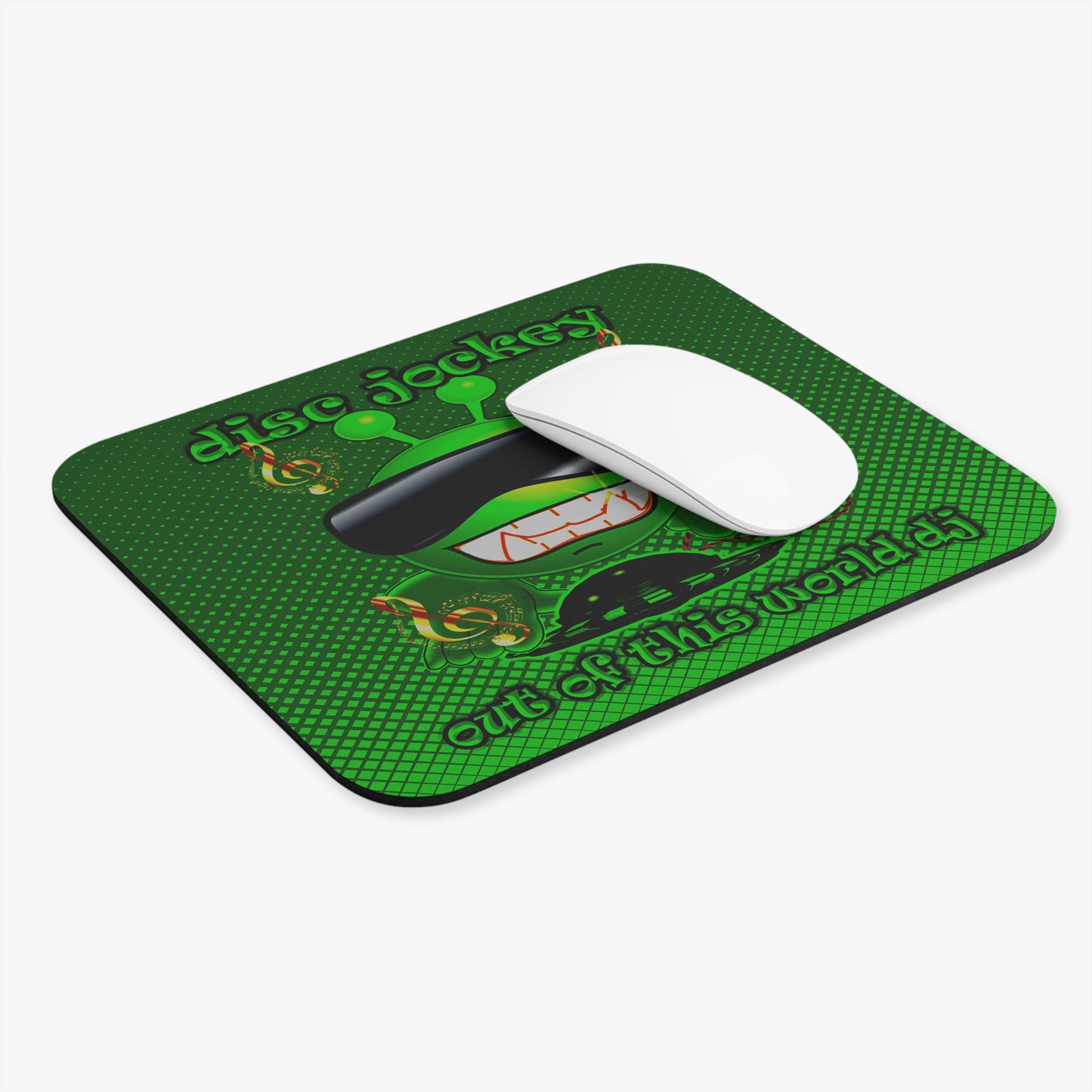 disc jockey - Mouse Pad (Rectangle) (logo green)