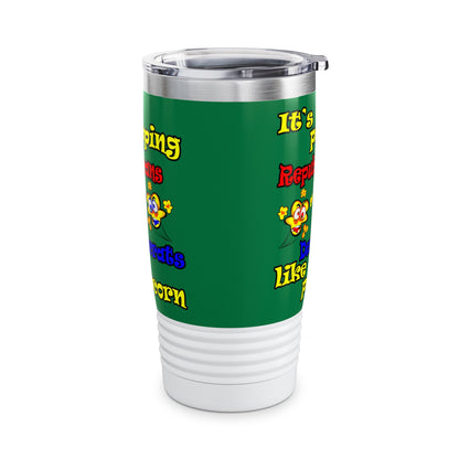 popping like popcorn - Ringneck Tumbler, 20oz (dark green)