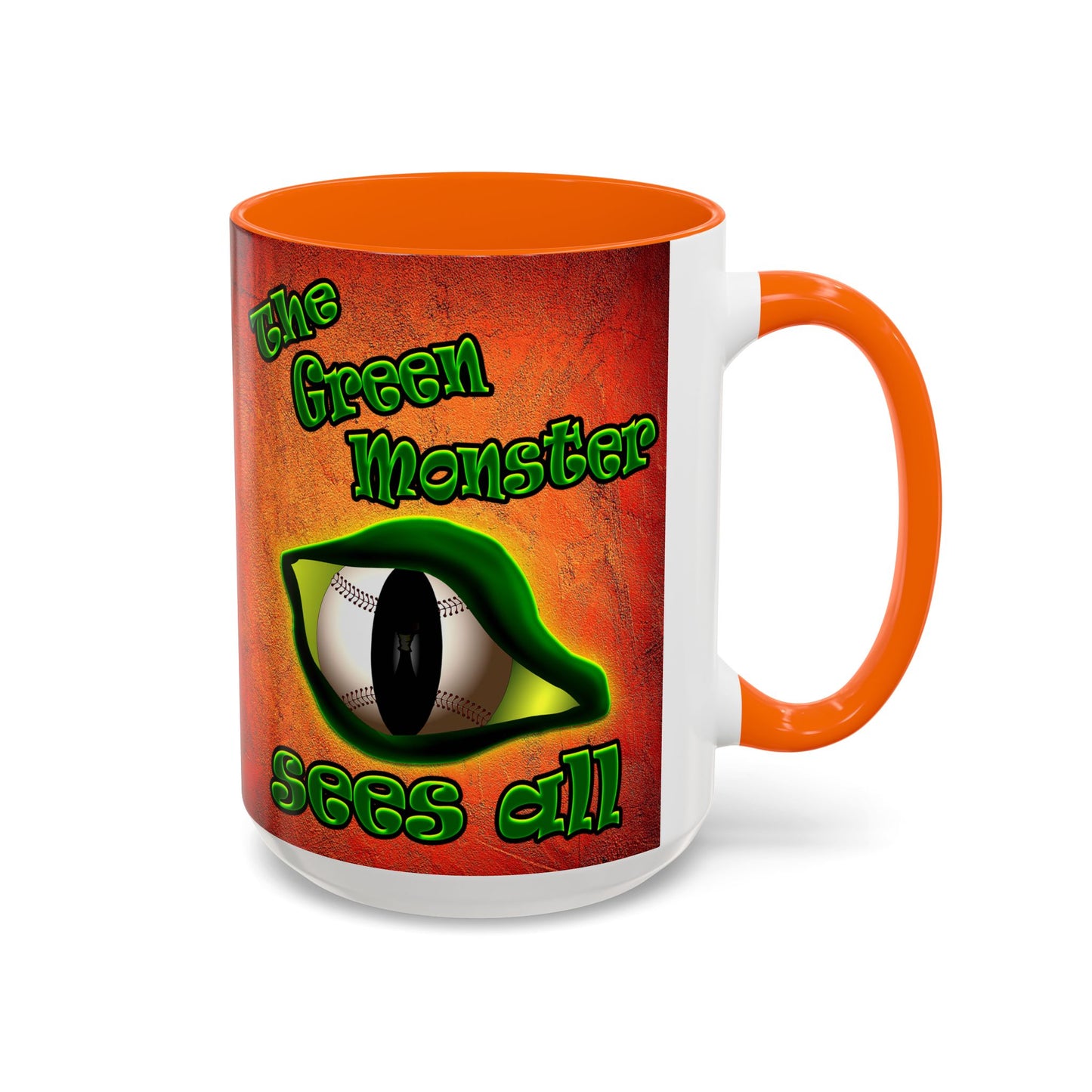 green monster - Accent Mug (burnt orange)
