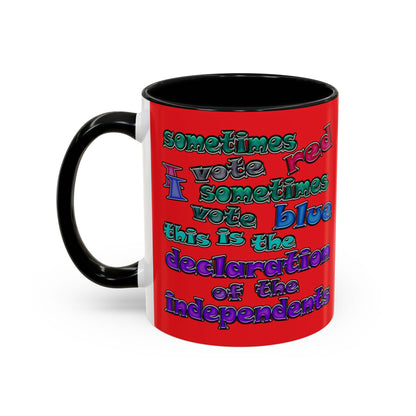 declaration of the independents - Accent Mug (red)