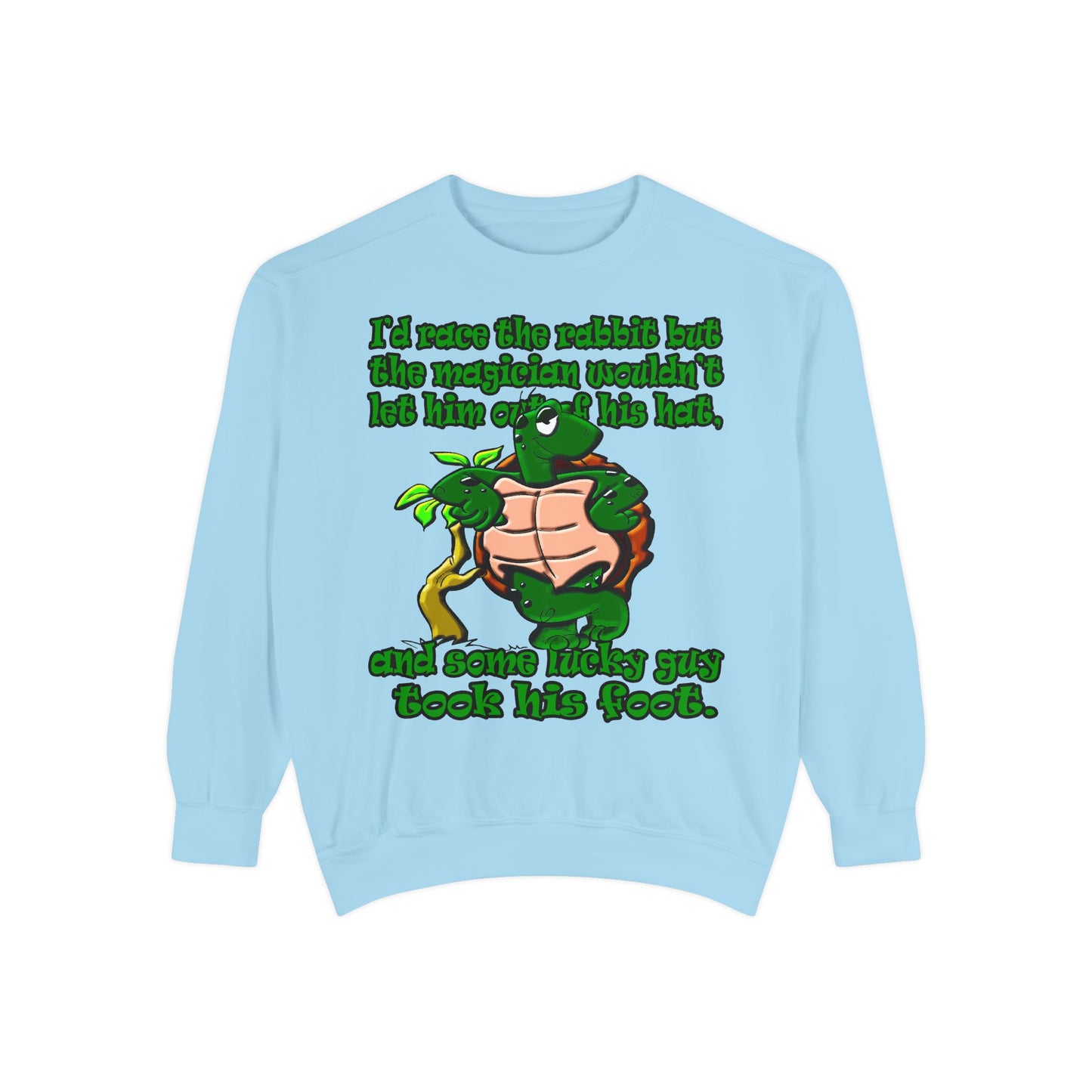 turtle race - Unisex Garment-Dyed Sweatshirt