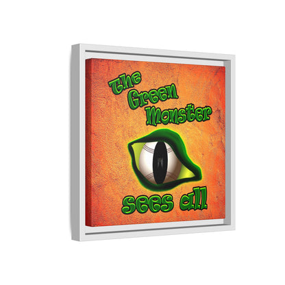 green monster - framed canvas art (burnt orange)
